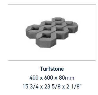 Turfstone Sizes Turfstone 8cm - Rockland Supplies